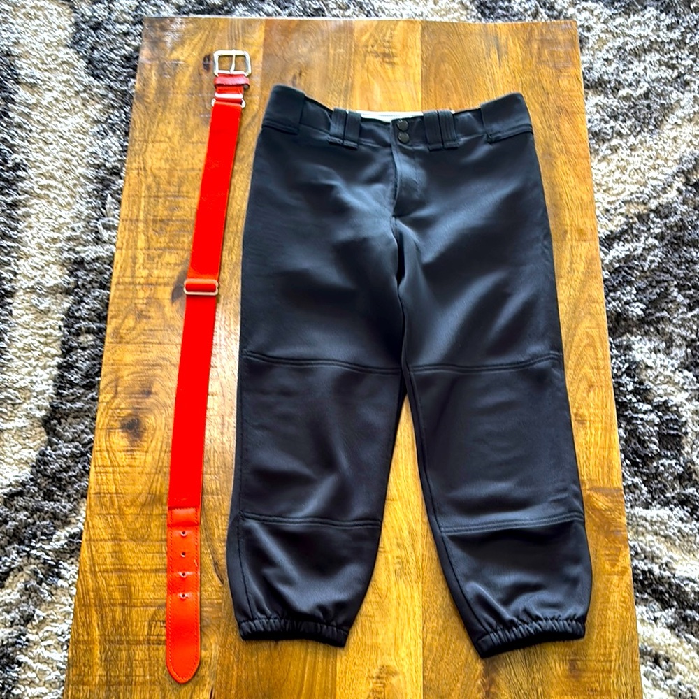 Mizuno Softball Pants & Belt - Picture 2 of 10